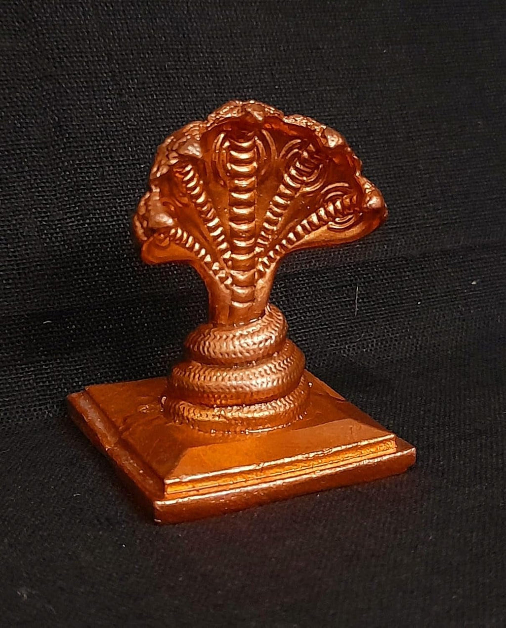 Brownish-Orange Copper Idols India, 1.8 Inches, Handmade Adhisesha, 80G, Patina Antique Finish, Pack Of 1 Piece