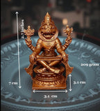 Unikraf  , Copper Idols of god Yoga Narasimhar, 2.7 inches 209 gram,Pack of 1 Piece