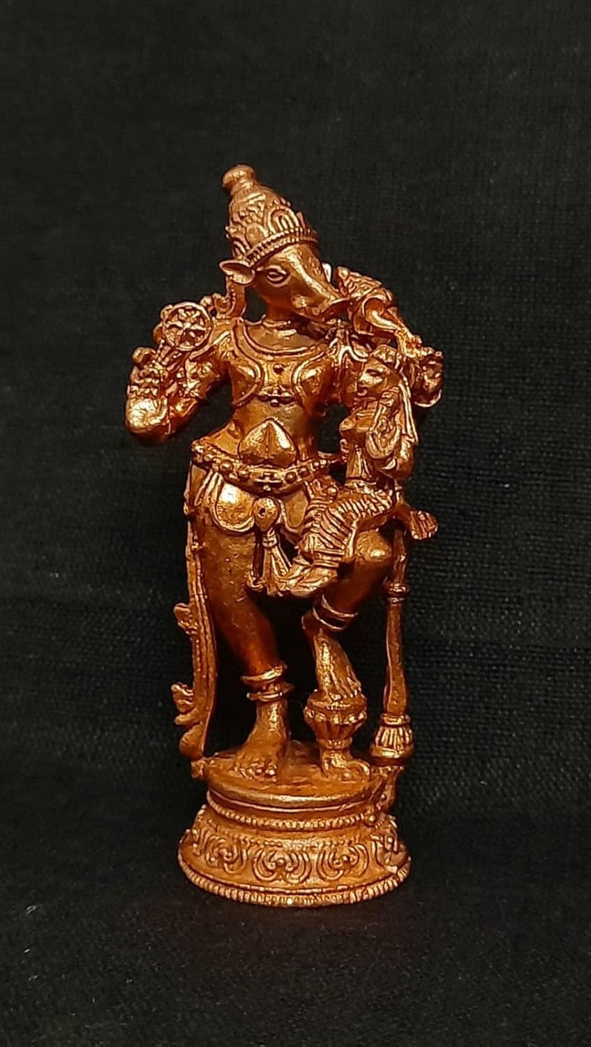 Brown Copper Idols Of Lakshmi Varahar, 2.7 Inches, 70G Handmade Pack Of 1 Piece