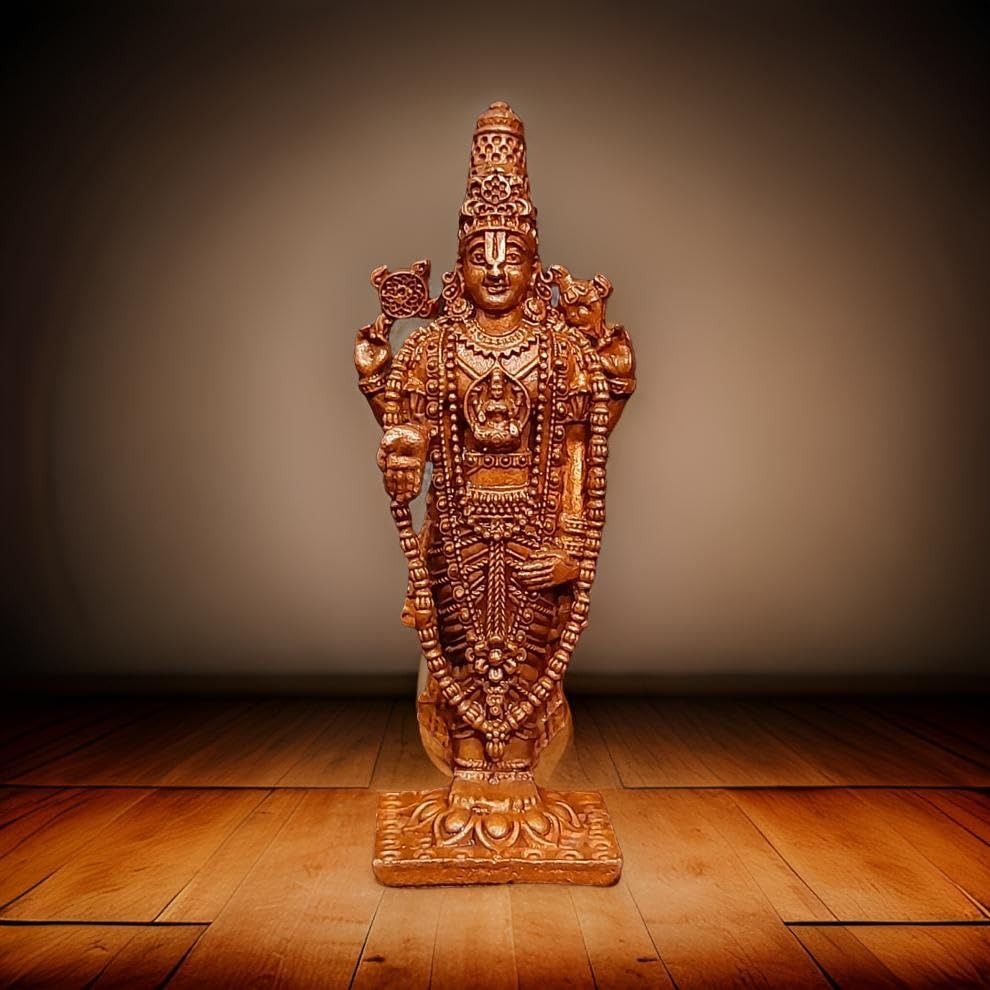 Brownish-Orange, Copper Handmade Balaji Idol 3.25 Inches, 100G, Pack Of 1 Piece