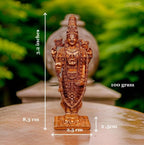 Brownish-Orange, Copper Handmade Balaji Idol 3.25 Inches, 100G, Pack Of 1 Piece