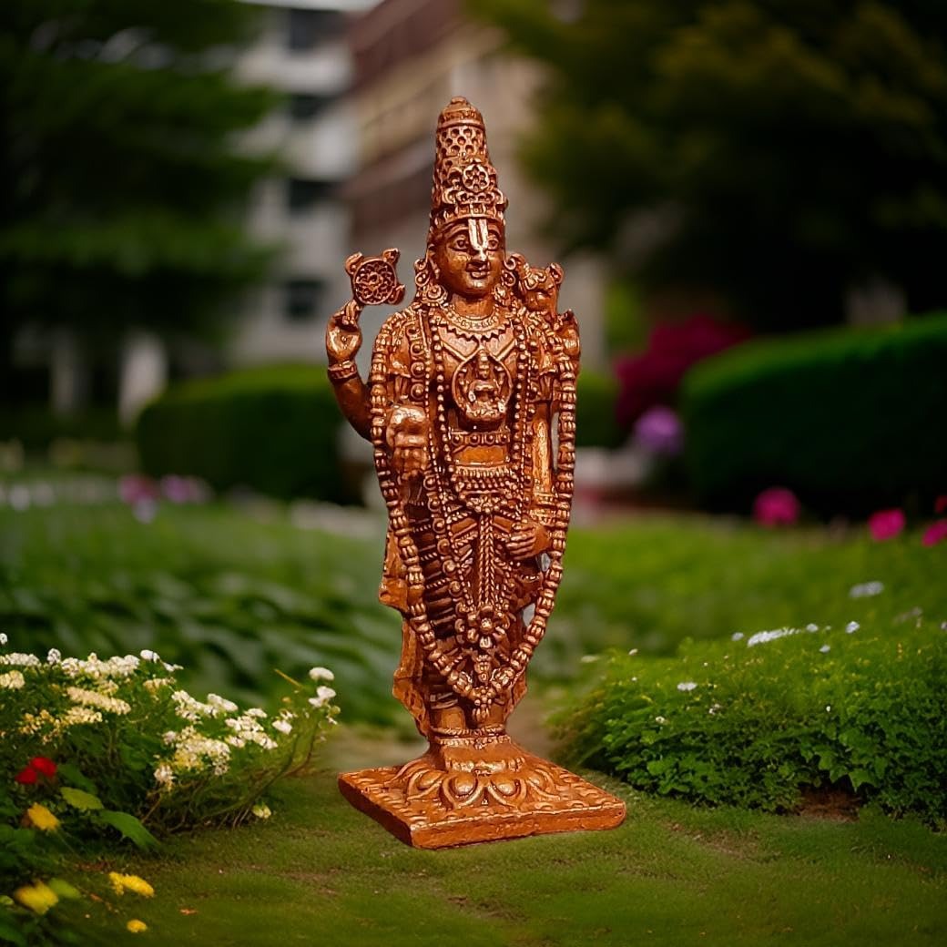 Brownish-Orange, Copper Handmade Balaji Idol 3.25 Inches, 100G, Pack Of 1 Piece