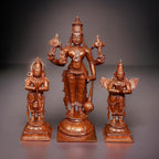 Brown, Copper Handmade Perumal Hanuman Garudar 6 Inches 1.1 Kg, Pack Of 3 Piece