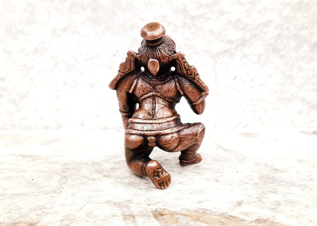 Brownish-Orange Copper Idolsby Unikraf , 5 Cm, Handmade Bal Gopal 81 Gram, Patina Antique Finish, Pack Of 1 Piece