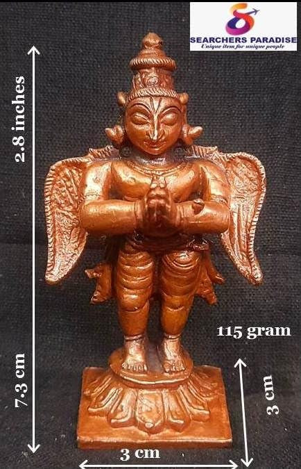Brown Copper Handmade Garudar 2.8 Inches115 Gram, Pack Of 1 Piece