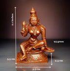 Antique Handmade Copper Idols Of Bhoogasakthi, 2.1 Inches 93 Gram, Pack Of 1 Piece