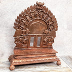 Brownish-Orange Copper Idols Of God Dasavadhara Prabhavali, 7.2 Inches, 1.1 Kg, Patina Antique Finish, Pack Of 1 Piece