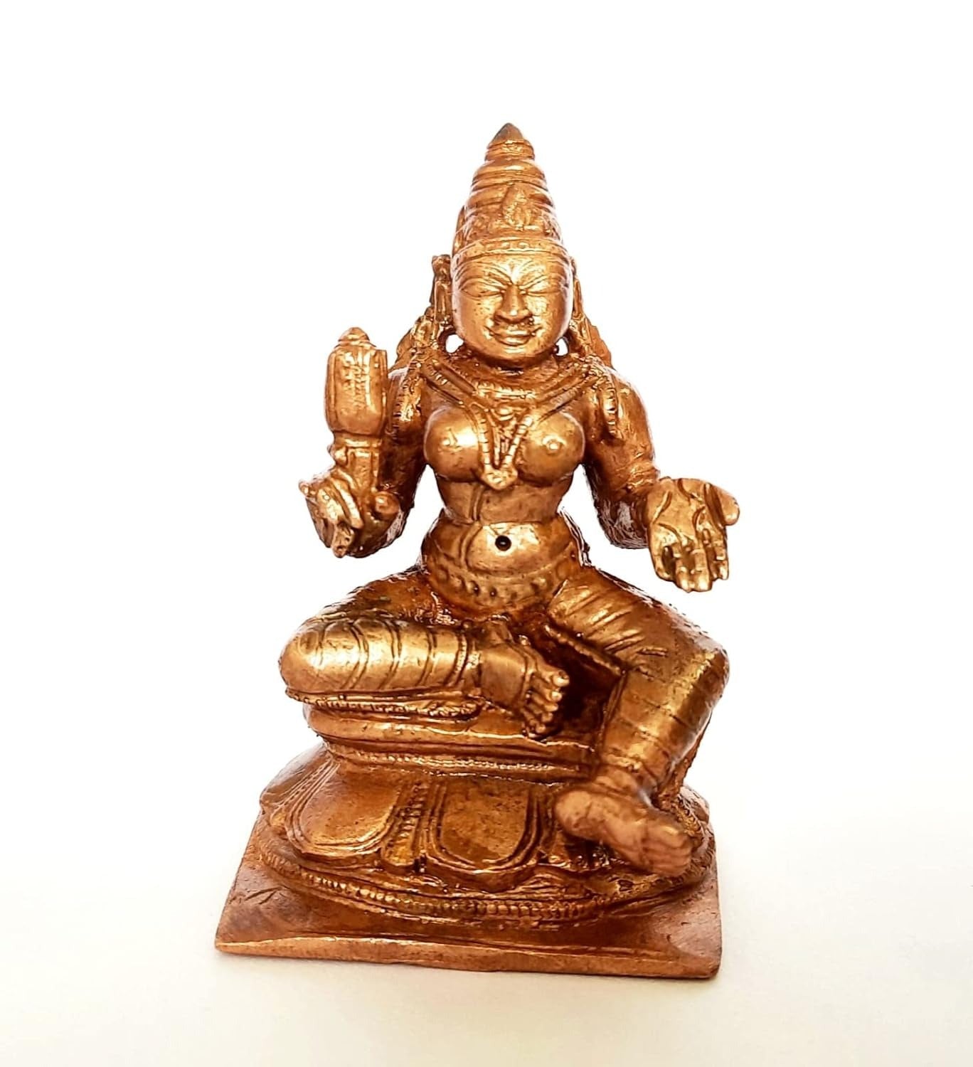 Brownish-Orange Copper Idols Of God Bhoogasakthi 2.5 Inches, 200G, Patina Antique Finish, Pack Of 1 Piece