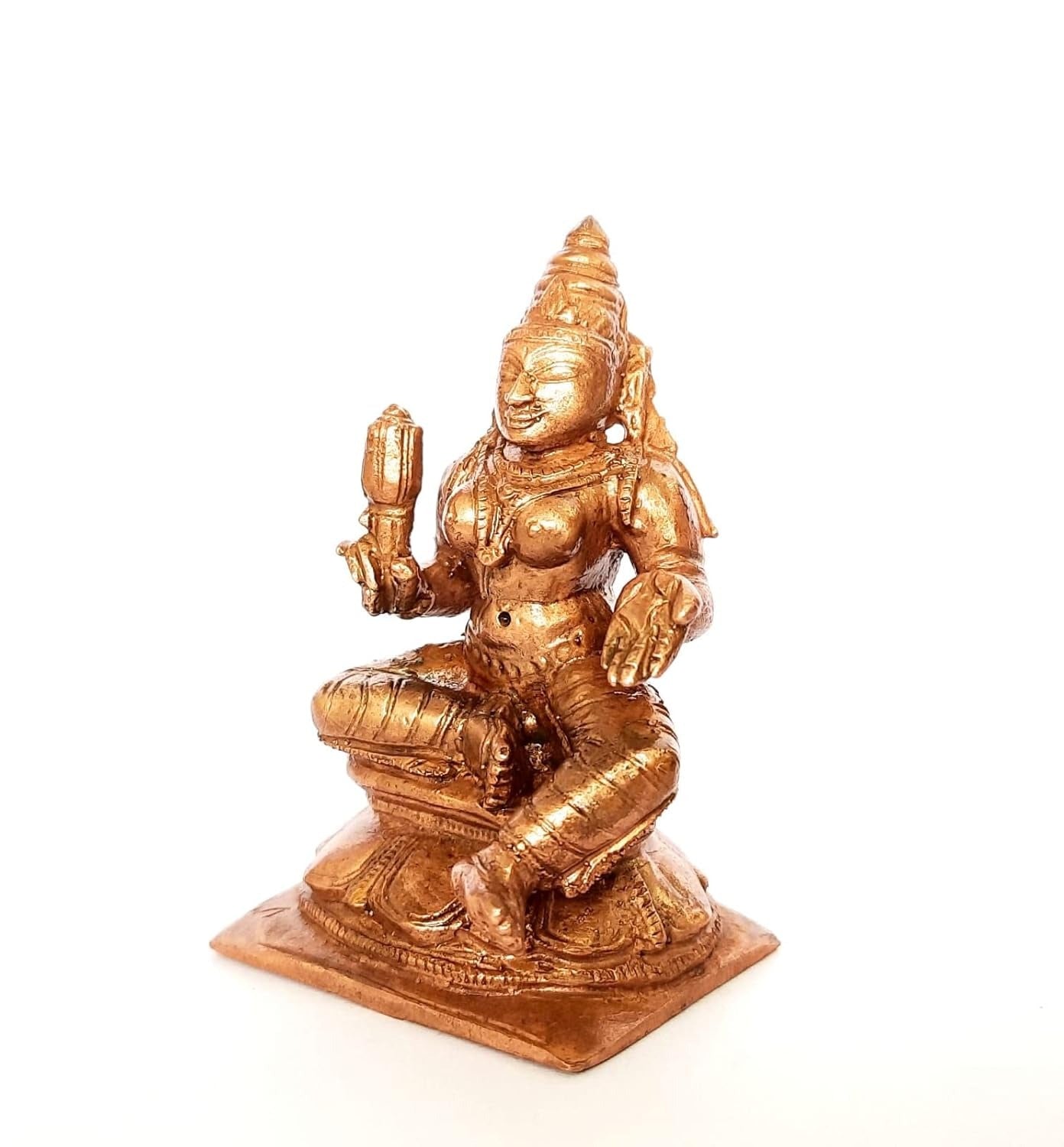 Brownish-Orange Copper Idols Of God Bhoogasakthi 2.5 Inches, 200G, Patina Antique Finish, Pack Of 1 Piece