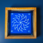 Unikraf  Creative Flower Design Rangoli Stencil Wooden 5×5 Inches