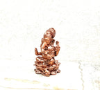 Brownish-Orange Copper Idols, 3.5Cm, Handmade Little Ganesh 28Grams, Patina Antique Finish, Pack Of 1 Piece