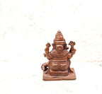 Brownish-Orange Copper Idols, 3.5Cm, Handmade Little Ganesh 28Grams, Patina Antique Finish, Pack Of 1 Piece
