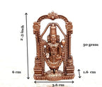 Brownish-Orange Copper Idols India, 2.3 Inches, Handmade Lord Balaji, 50G, Patina Antique Finish, Pack Of 1 Piece