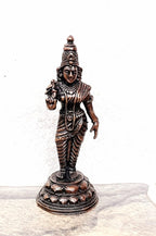 Brown Copper God Idols Meenakshi Devi 2.8 Inches, 70G, Handmade Copper God Idols, Pack Of 1 Piece