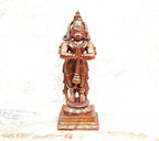 Brownish-Orange Copper Idols, 10.5 Cm, Handmade Hanuman 243Grams, Patina Antique Finish, Pack Of 1 Piece