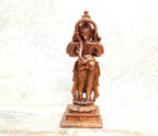 Brownish-Orange Copper Idols, 10.5 Cm, Handmade Hanuman 243Grams, Patina Antique Finish, Pack Of 1 Piece