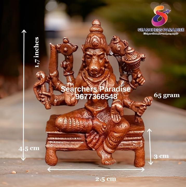 Copper Idols Of God Goddess Varahi, 1.5 Inches, 65 Gram, Pack Of 1 Piece