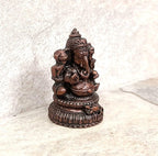Brown Copper Idols Of God Ganesh, 1.4 Inches, 40 Gram, Patina Antique Finish, Pack Of 1 Piece
