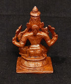 Brownish-Orange Copper Idols 1.6 Inches, Handmade Raja Rajeshwari 50Grams, Patina Antique Finish, Pack Of 1 Piece