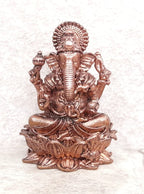 Brownish-Orange Copper Idols Of God Ganesh, 2.2 Inches, 145G, Patina Antique Finish, Pack Of 1 Piece