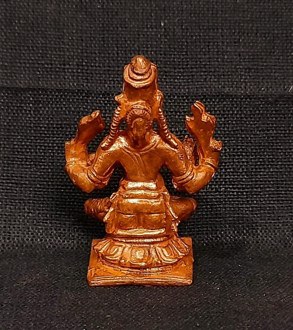 Antique Copper Idols India, 1.5 Inches, Handmade Lord Hayagriva, 30G, Patina Antique Finish, Pack Of 1 Piece