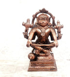 Brownish-Orange Copper Idols Of God Sitting God Hanuman, 4.3 Inches, 730G, Patina Antique Finish, Pack Of 1 Piece
