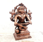 Brownish-Orange Copper Idols Of God Sitting God Hanuman, 4.3 Inches, 730G, Patina Antique Finish, Pack Of 1 Piece