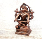 Brownish-Orange Copper Idols Of God Sitting God Hanuman, 4.3 Inches, 730G, Patina Antique Finish, Pack Of 1 Piece