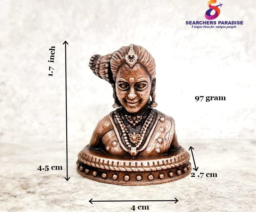 Brownish-Orange Copper Idols India, 1 7 Inches, Handmade Gowri Idol 97 Gram, Patina Antique Finish, Pack Of 1 Piece
