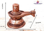 Brownish-Orange Copper Idols Of God Shivalingam, 2.1 Inches, 230G, Patina Antique Finish, Pack Of 1 Piece