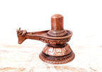 Brownish-Orange Copper Idols Of God Shivalingam, 2.1 Inches, 230G, Patina Antique Finish, Pack Of 1 Piece