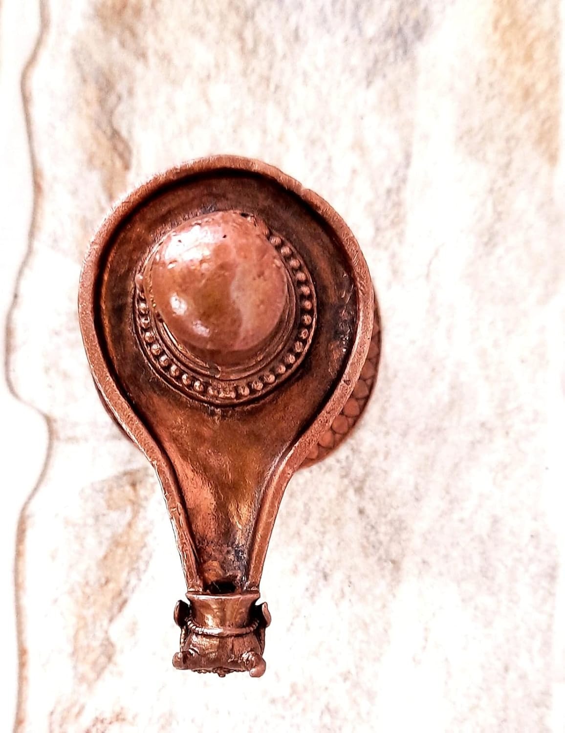 Brownish-Orange Copper Idols Of God Shivalingam, 2.1 Inches, 230G, Patina Antique Finish, Pack Of 1 Piece