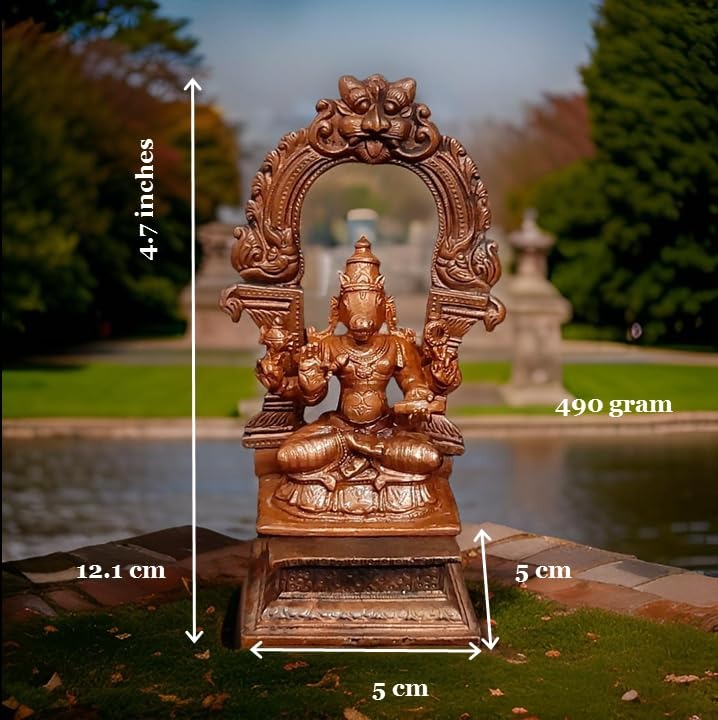 Brown Copper Handmade Varahar With Prabhavalli 490 Gram, 4.7 Inches, Pack Of 2 Piece