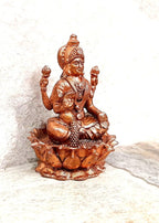 Brown Copper Idols Of Maha Lakshmi, 2.8 Inches, 248G, Handmade, Pack Of 1 Piece