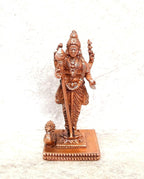 Brown Copper Idols Of Murugan, 2.3 Inches, 56G Handmade Pack Of 1 Piece