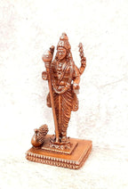 Brown Copper Idols Of Murugan, 2.3 Inches, 56G Handmade Pack Of 1 Piece