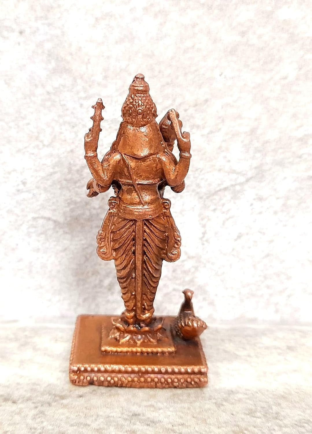 Brown Copper Idols Of Murugan, 2.3 Inches, 56G Handmade Pack Of 1 Piece