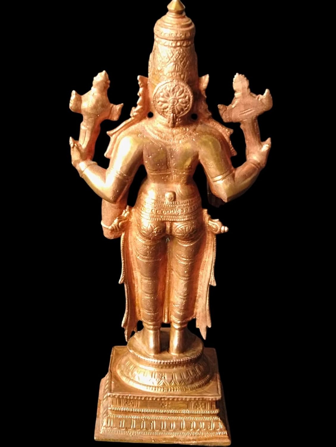 Brown Copper Idols Srinivasa Perumal 6 Inches, 760 Garm Pack Of 1 Piece