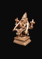 Brownish-Orange Copper Idols Of God Lakshmi Narasimhar, 4.3 Inches, 730Grams, Patina Antique Finish, Pack Of 1 Piece