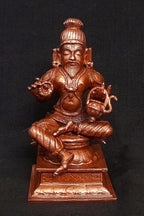 Brown Copper Idols Of Agasthiyar, 3.9 Inches, 480G, Handmade Pack Of 1 Piece