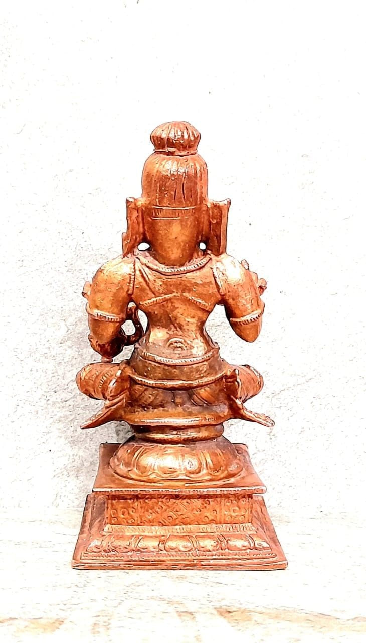 Brown Copper Idols Of Agasthiyar, 3.9 Inches, 480G, Handmade Pack Of 1 Piece