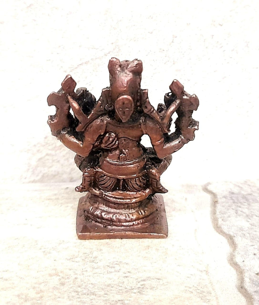 Brown Copper Idols Of Lakshmi Varahar, 2.5 Inches, 60G Handmade Pack Of 1 Piece