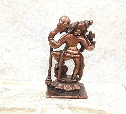Copper Idols, 8.5 Cm, Handmade Bhoo Varaha 280Grams, Patina Antique Finish, Pack Of 1 Piece