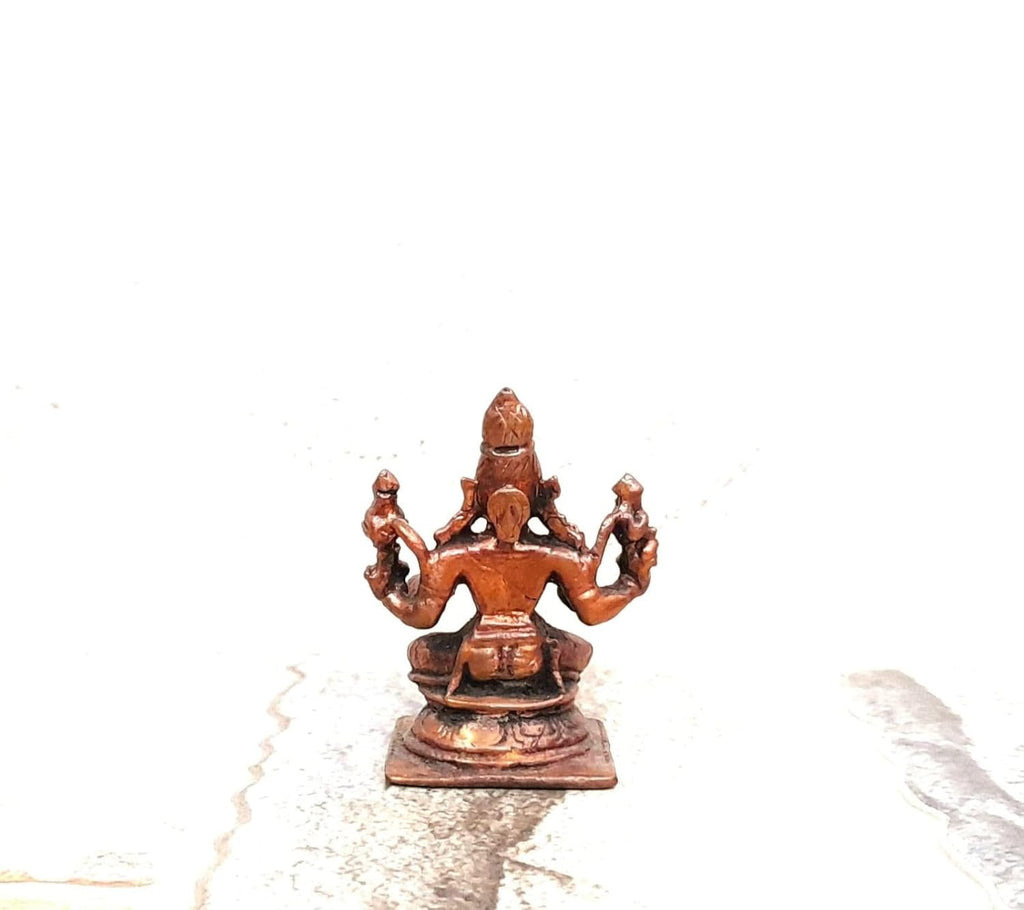 Copper With Antique Finish Copper Handmade Lakshmi Idols India, 1.7Inches, 40G, Patina Antique Finish, Pack Of 1 Piece