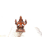Copper With Antique Finish Copper Handmade Lakshmi Idols India, 1.7Inches, 40G, Patina Antique Finish, Pack Of 1 Piece