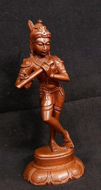 Brownish-Orange Copper Idols Of God Krishna, 4 Inches, 175G, Patina Antique Finish, Pack Of 1 Piece