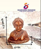 Brownish-Orange Copper Idols India, 1.5 Inches, Handmade Gowri Idol, 78G, Patina Antique Finish, Pack Of 1 Piece