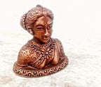Brownish-Orange Copper Idols India, 1.5 Inches, Handmade Gowri Idol, 78G, Patina Antique Finish, Pack Of 1 Piece