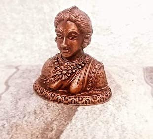 Brownish-Orange Copper Idols India, 1.5 Inches, Handmade Gowri Idol, 78G, Patina Antique Finish, Pack Of 1 Piece