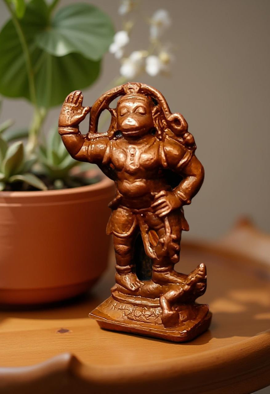 Brown Copper God Idol Hanuman, 2.1 Inches, 60G, Pack Of 1 Piece